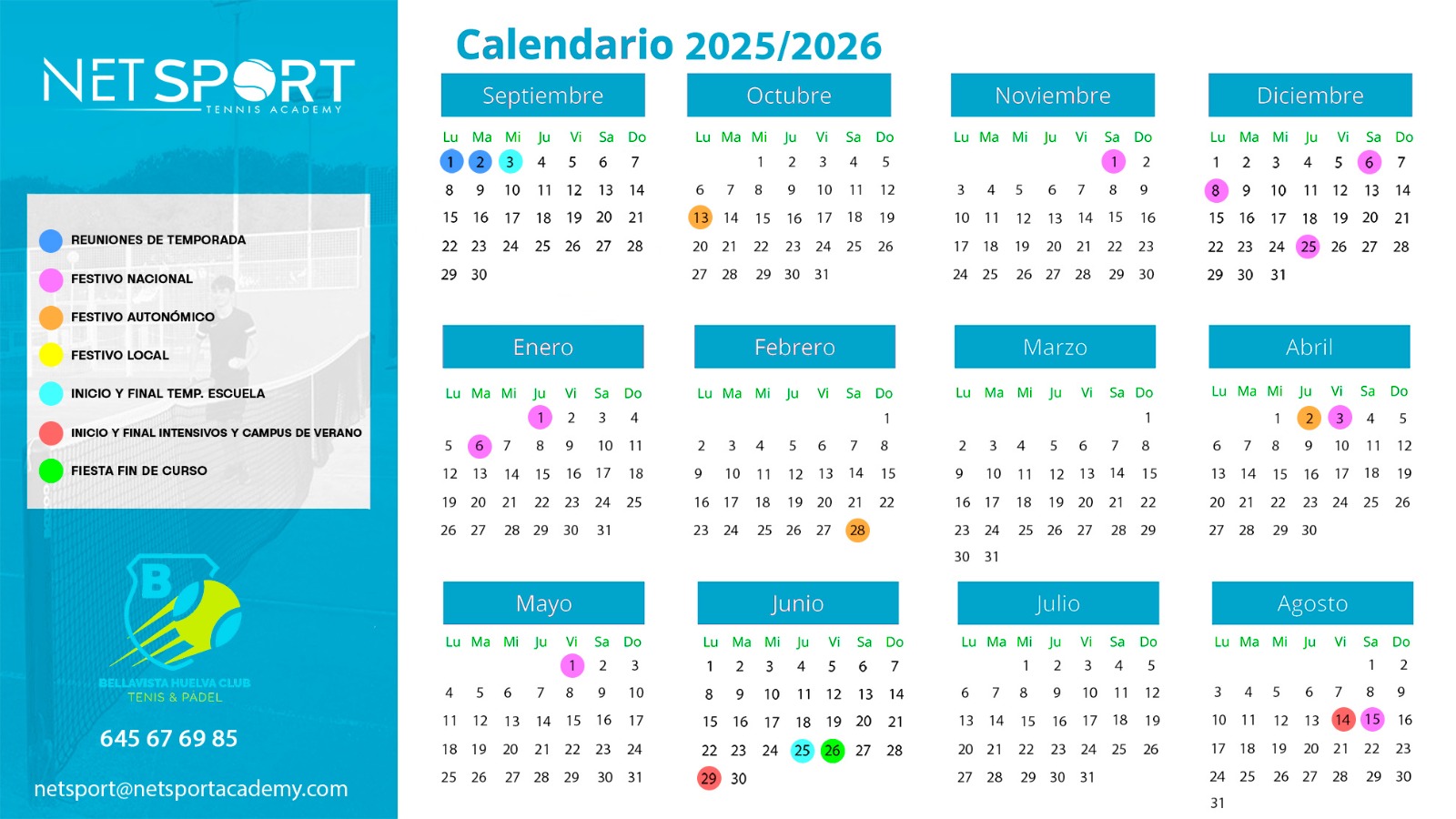 Calendario NSTA 24-25